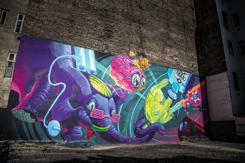 Fat heat - street art in the Jewish Quarter of Budapest