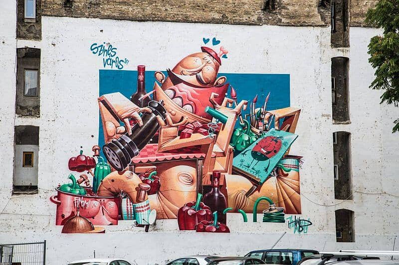 Hrvb - mural in Budapest Kertész street